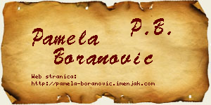 Pamela Boranović vizit kartica
